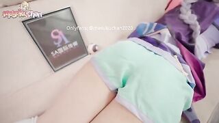 Massage Lewdness with Qiqi from Genshin Impact gets her pussy filled with sticky cum
