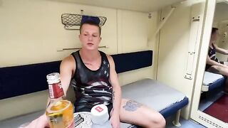Babe fucked with a friend on the train all night