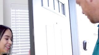 Skinny teen Dakota Tyler gets crushed by a big cock