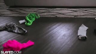 Petite hotties Vanna and Alexis enjoy passionate lesbian sex with toys