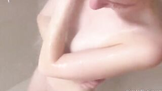 We washed our bodies, rubbed each other and had sex over the couch