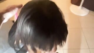 An Italian guy is lucky to fuck a young girl with small boobs