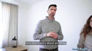 Public Agent Cheating wife Andrea Lapiedra gets fucked behind her husband’s back for cash