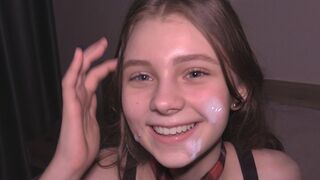 College girl is used as a cum dumpster, showcasing intense and rough action