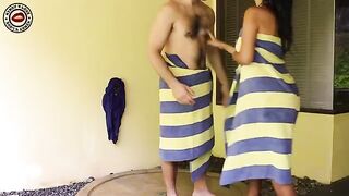 An amateur couple enjoy romantic sex in the bathtub