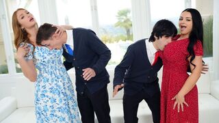 Pervert stepsons learn to treat girls from their MILFs