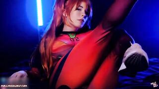 Asuka Langley from Evangelion gets her pussy full of sticky sperm after a sloppy blowjob