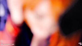 Asuka Langley from Evangelion gets her pussy full of sticky sperm after a sloppy blowjob