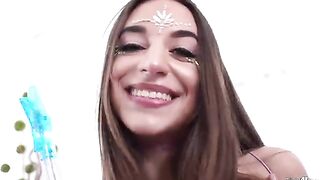 Fairytale ends with a hard cock in the tight pussy of petite Venice Rose