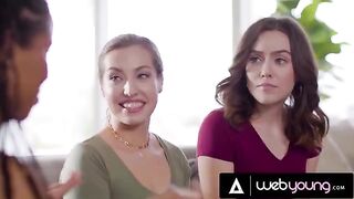 A girl from the city gets passionate with her new neighbors in a steamy scene