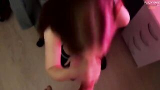 A cute chick seduced her roommate by showing her sexy legs