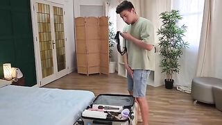 I caught my Colombian friend masturbating in my panties