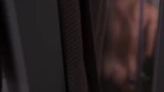 A sexy girl took a bath and her neighbor peeped through the wall
