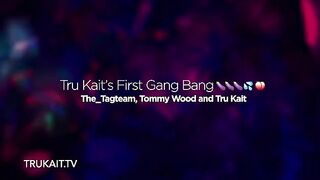 First gangbang for Latina girl Tru Kait with an incredible 34D-25-38 figure