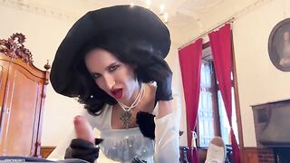 The tall and sexy Lady Dimitrescu is a Resident Evil parody icon