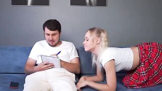 I helped my stepsister with her homework, and she rewarded me with sex