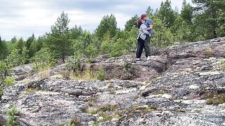 Sex in the open air, a beautiful woman in nature
