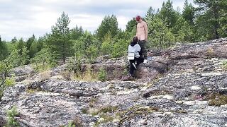 Sex in the open air, a beautiful woman in nature