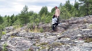 Sex in the open air, a beautiful woman in nature