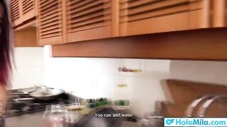 Latina stepmom Mila Garcia cheats and gets fucked hard in POV