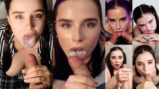 A juicy blowjob compilation with a lot of cum - just for you!