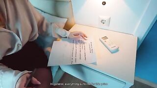 A stupid student girl didn't read the lease and paid with her pussy