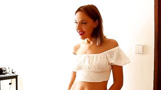 The handsome guy fucked his beautiful stepmom and came on her face
