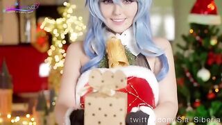 Cosplay Christmas with sweet Sia Siberia and her favorite dildo