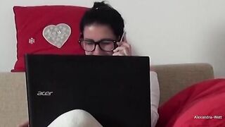 Babe Alexandra Wett is too hungry for cock, not enough for one man