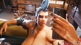 The Junker Queen annihilates Mei with her huge cock in this hardcore scene