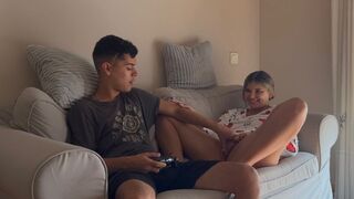 A stepsister is a bad game player, but she's good at sex
