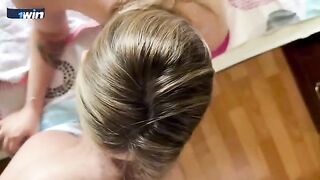 A stepmom with big tits seduced her stepson and thanked him for breakfast