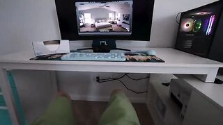 Pervert dude uses drone to spy on stepbrother jerking off