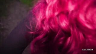 Outdoor anal sex with Russian beauty and cottage cheese creampie