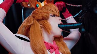 Bowser roughly fucked Princess Peach with his huge black cock in a hardcore scene