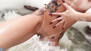 Hot sex in the hotel pool with a gorgeous babe