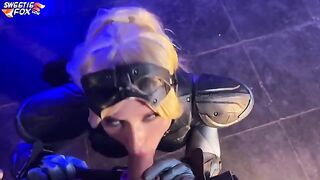 Horny Nova from Starcraft gets her pussy full of cum after giving a blowjob