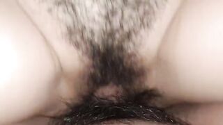 Babe gets her wet pussy filled with cum