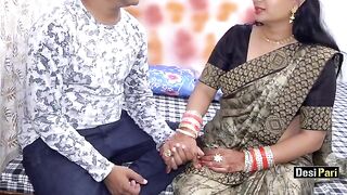 Desi Pari and stepbrother fucked on Rakhi festival with rough action in Hindi audio