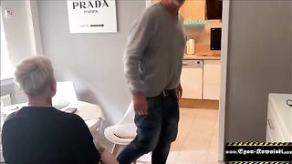 The old guy fucks German amateurs right at their houses