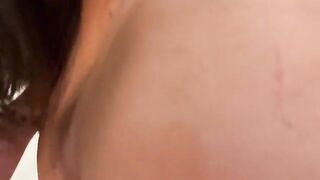 Brunette beauty gets fucked by her stepbrother and swallows his cum