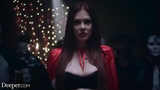Four slaves satisfy the mistress in a hardcore orgy scene