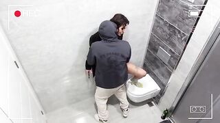 My wife fucked in the toilet of the disco club