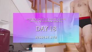 Pervert stepson surprises stepmom with cum inside after forgetting to pull out