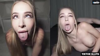 A girl reached us on TikTok - an extremely tight chick loves to be fucked hard