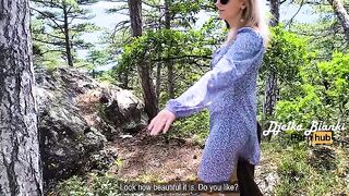 A pervert stepson gets seduced by his Russian stepmom outdoors