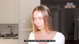 My pervert tutor fucked me hard and cum on my slutty pussy