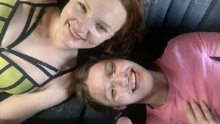 Hot young girl experiences anal sex with multiple partners on a wild bus ride