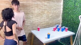 A game between stepbrothers turns into a hot and steamy session with a cumshot