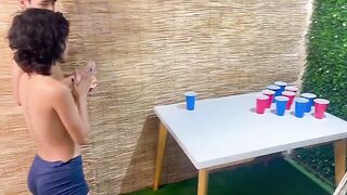 A game between stepbrothers turns into a hot and steamy session with a cumshot